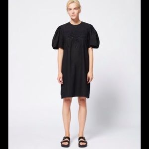 Isabel Marant black embroidered poplin dress